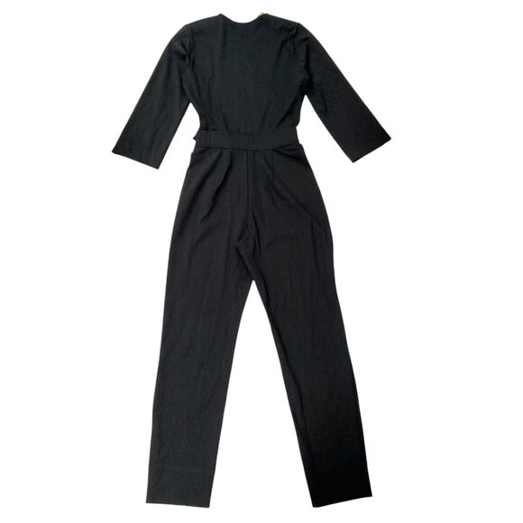 Aday Destination Jumpsuit Womens Small Black Stretch Comfort Activewear Slim Leg - Picture 2 of 13